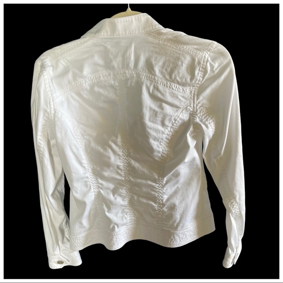 White House Black Market White Ruffle Jacket - Picture 4 of 13